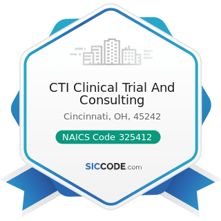 CTI Clinical Trial And Consulting - NAICS Code 325412 - Pharmaceutical Preparation Manufacturing