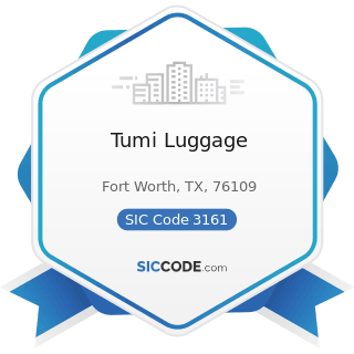 Tumi Luggage - SIC Code 3161 - Luggage