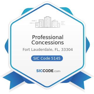 Professional Concessions - SIC Code 5145 - Confectionery