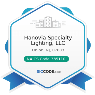 Hanovia Specialty Lighting, LLC - NAICS Code 335110 - Electric Lamp Bulb and Part Manufacturing
