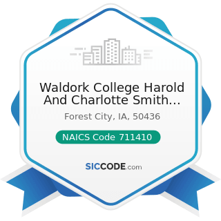 Waldork College Harold And Charlotte Smith Theatre - NAICS Code 711410 - Agents and Managers for...