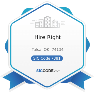 Hire Right - SIC Code 7381 - Detective, Guard, and Armored Car Services