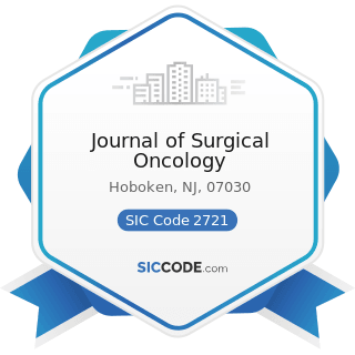 Journal of Surgical Oncology - SIC Code 2721 - Periodicals: Publishing, or Publishing and...