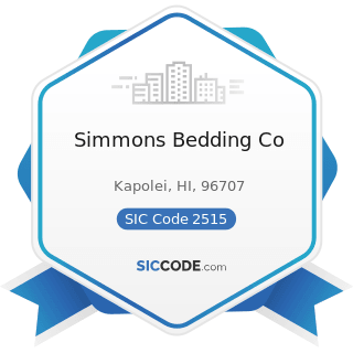 Simmons Bedding Co - SIC Code 2515 - Mattresses, Foundations, and Convertible Beds