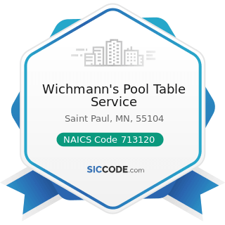 Wichmann's Pool Table Service - NAICS Code 713120 - Amusement Arcades