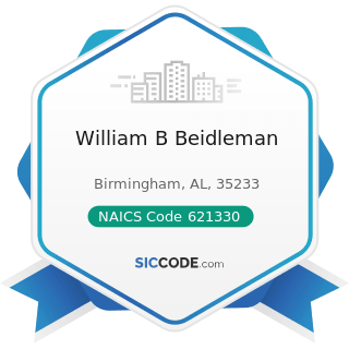 William B Beidleman - NAICS Code 621330 - Offices of Mental Health Practitioners (except...