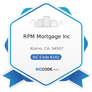 RPM Mortgage Inc - SIC Code 6141 - Personal Credit Institutions