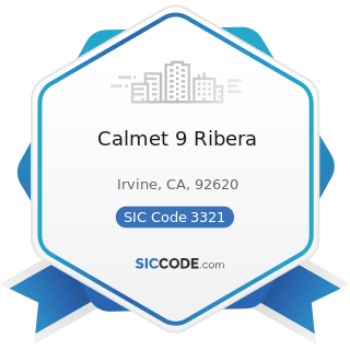 Calmet 9 Ribera - SIC Code 3321 - Gray and Ductile Iron Foundries