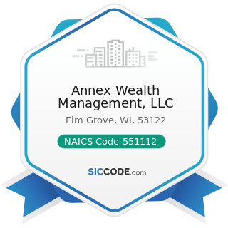 Annex Wealth Management, LLC - NAICS Code 551112 - Offices of Other Holding Companies