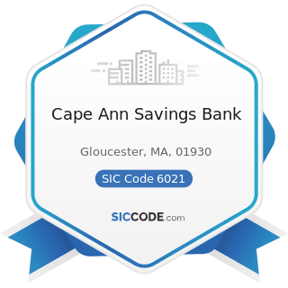 Cape Ann Savings Bank - SIC Code 6021 - National Commercial Banks