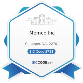 Memco Inc - SIC Code 8711 - Engineering Services