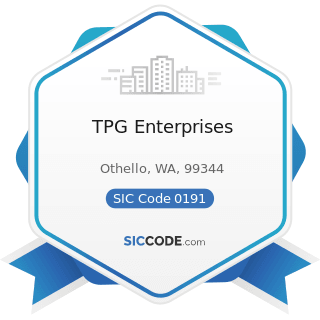 TPG Enterprises - SIC Code 0191 - General Farms, Primarily Crop