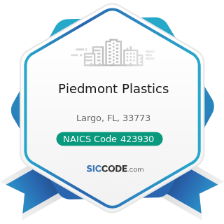 Piedmont Plastics - NAICS Code 423930 - Recyclable Material Merchant Wholesalers