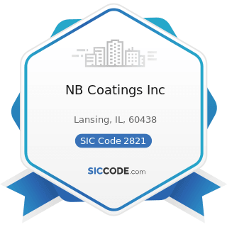NB Coatings Inc - SIC Code 2821 - Plastics Materials, Synthetic Resins, and Nonvulcanizable...