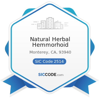 Natural Herbal Hemmorhoid - SIC Code 2514 - Metal Household Furniture