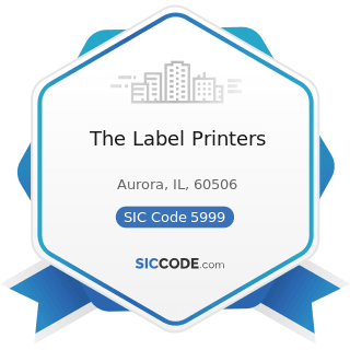 The Label Printers - SIC Code 5999 - Miscellaneous Retail Stores, Not Elsewhere Classified