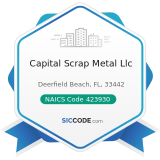Capital Scrap Metal Llc - NAICS Code 423930 - Recyclable Material Merchant Wholesalers