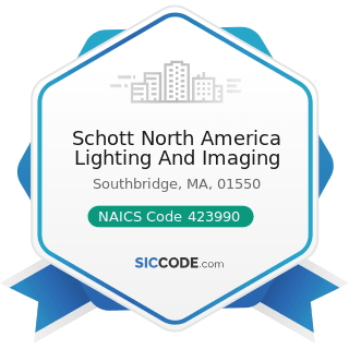 Schott North America Lighting And Imaging - NAICS Code 423990 - Other Miscellaneous Durable...