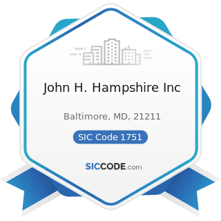 John H. Hampshire Inc - SIC Code 1751 - Carpentry Work