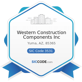 Western Construction Components Inc - SIC Code 3531 - Construction Machinery and Equipment
