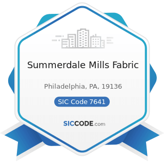 Summerdale Mills Fabric - SIC Code 7641 - Reupholstery and Furniture Repair