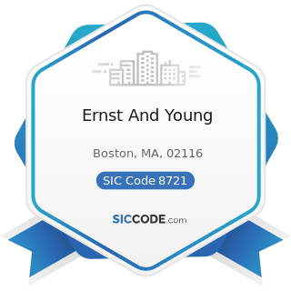 Ernst And Young - SIC Code 8721 - Accounting, Auditing, and Bookkeeping Services