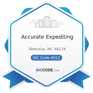 Accurate Expediting - SIC Code 4512 - Air Transportation, Scheduled