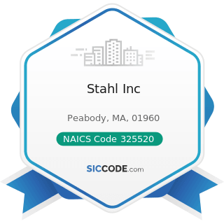 Stahl Inc - NAICS Code 325520 - Adhesive Manufacturing