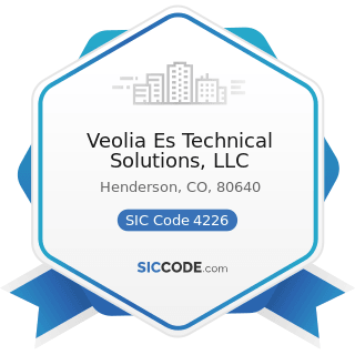 Veolia Es Technical Solutions, LLC - SIC Code 4226 - Special Warehousing and Storage, Not...