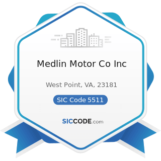 Medlin Motor Co Inc - SIC Code 5511 - Motor Vehicle Dealers (New and Used)