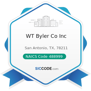 WT Byler Co Inc - NAICS Code 488999 - All Other Support Activities for Transportation