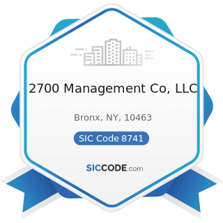 2700 Management Co, LLC - SIC Code 8741 - Management Services