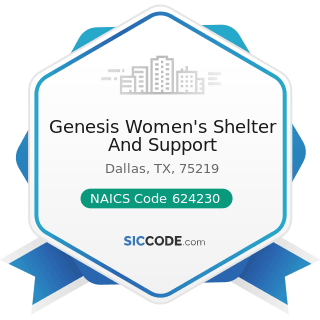 Genesis Women's Shelter And Support - NAICS Code 624230 - Emergency and Other Relief Services