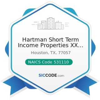 Hartman Short Term Income Properties XX Inc - NAICS Code 531110 - Lessors of Residential...