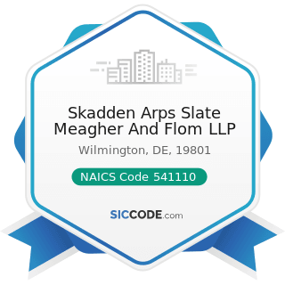 Skadden Arps Slate Meagher And Flom LLP - NAICS Code 541110 - Offices of Lawyers