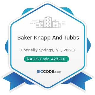 Baker Knapp And Tubbs - NAICS Code 423210 - Furniture Merchant Wholesalers