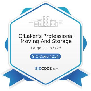 O'Laker's Professional Moving And Storage - SIC Code 4214 - Local Trucking with Storage