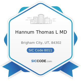 Hannum Thomas L MD - SIC Code 8011 - Offices and Clinics of Doctors of Medicine