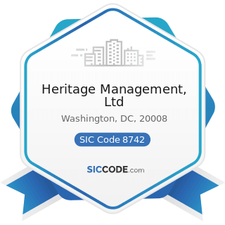 Heritage Management, Ltd - SIC Code 8742 - Management Consulting Services