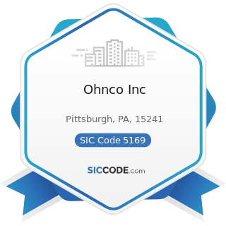 Ohnco Inc - SIC Code 5169 - Chemicals and Allied Products, Not Elsewhere Classified