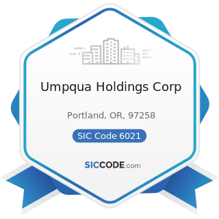 Umpqua Holdings Corp - SIC Code 6021 - National Commercial Banks