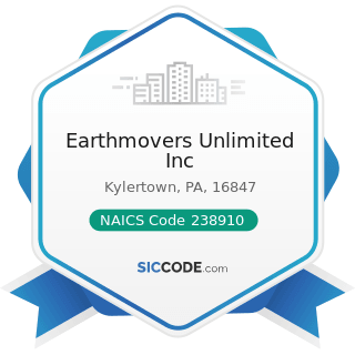 Earthmovers Unlimited Inc - NAICS Code 238910 - Site Preparation Contractors