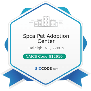 Spca Pet Adoption Center - NAICS Code 812910 - Pet Care (except Veterinary) Services