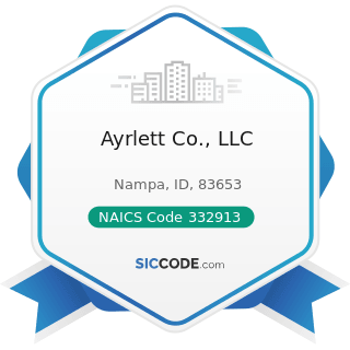 Ayrlett Co., LLC - NAICS Code 332913 - Plumbing Fixture Fitting and Trim Manufacturing