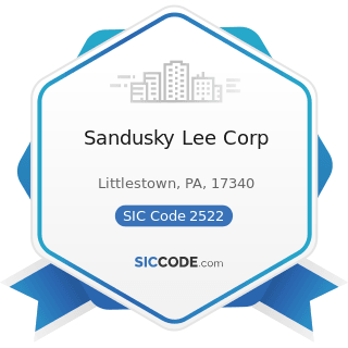 Sandusky Lee Corp - SIC Code 2522 - Office Furniture, except Wood