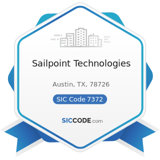 Sailpoint Technologies - SIC Code 7372 - Prepackaged Software