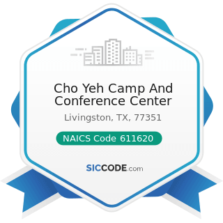 Cho Yeh Camp And Conference Center - NAICS Code 611620 - Sports and Recreation Instruction