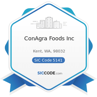 ConAgra Foods Inc - SIC Code 5141 - Groceries, General Line