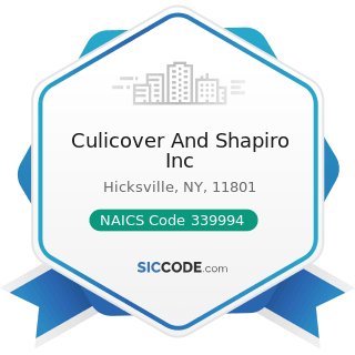 Culicover And Shapiro Inc - NAICS Code 339994 - Broom, Brush, and Mop Manufacturing