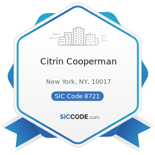 Citrin Cooperman - SIC Code 8721 - Accounting, Auditing, and Bookkeeping Services